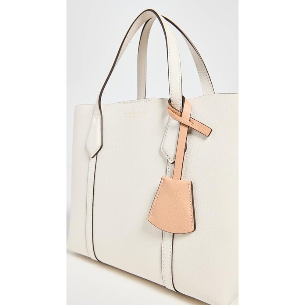 Tory Burch Perry Small Leather Tote – New Ivory - Picture 2 of 8